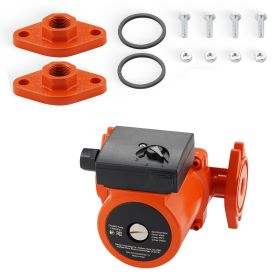 F-009-BF5-J Cast Iron Circulator Pump, 17 GPM, AC 120V 35 ft Hot Water Recirculating Circulation Pump, 3/4-Inch Flange Connection, 3-Speed Adjust