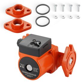 F-15-58FC Cast Iron Circulator Pump, 17 GPM, AC 120V 20 ft Hot Water Recirculating Circulation Pump, 1-Inch Flange Connection, 3-Speed Adjustment