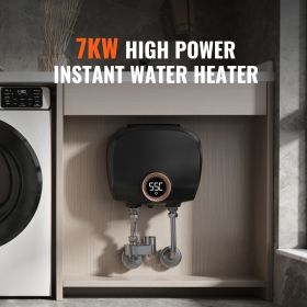 Tankless Water Heater Electric, 7kw On Demand Instant Under Sink Water Boiler, Digital Temperature Display & Easy Installation & 24-Hour Water Su