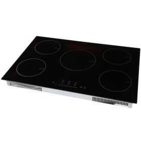 Electric Cooktop, 5 Burners, 30'' Induction Stove Top, Built-in Magnetic Cooktop 9200W, 9 Heating Level Multifunctional Burner