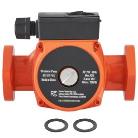 007-F5-7IFC Hot Water Recirculating Pump, 110V, 70W 23 GPM Hot Water Circulation Pump, 1" NPT Flange 3-Speed Circulator Pump