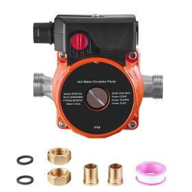 Hot Water Recirculating Pump, 10 GPM, Instant Circulation Circulator Pump System, 3-Speed Control, 0.13 HP, 110-120V, NPT 3/4 in to NPT 1/2 in Ad (Default: Default)