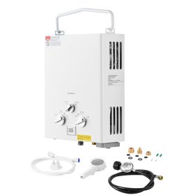 Portable Propane Water Heater, 5L Tankless Outdoor Water Heater, 34000 BTU 1.32 GPM Instant Hot Water (Capacity: 5 L)